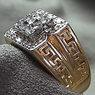 916 Gold diamond  Modern Ring Design For Men's SDJ... by Shri Datta Jewel